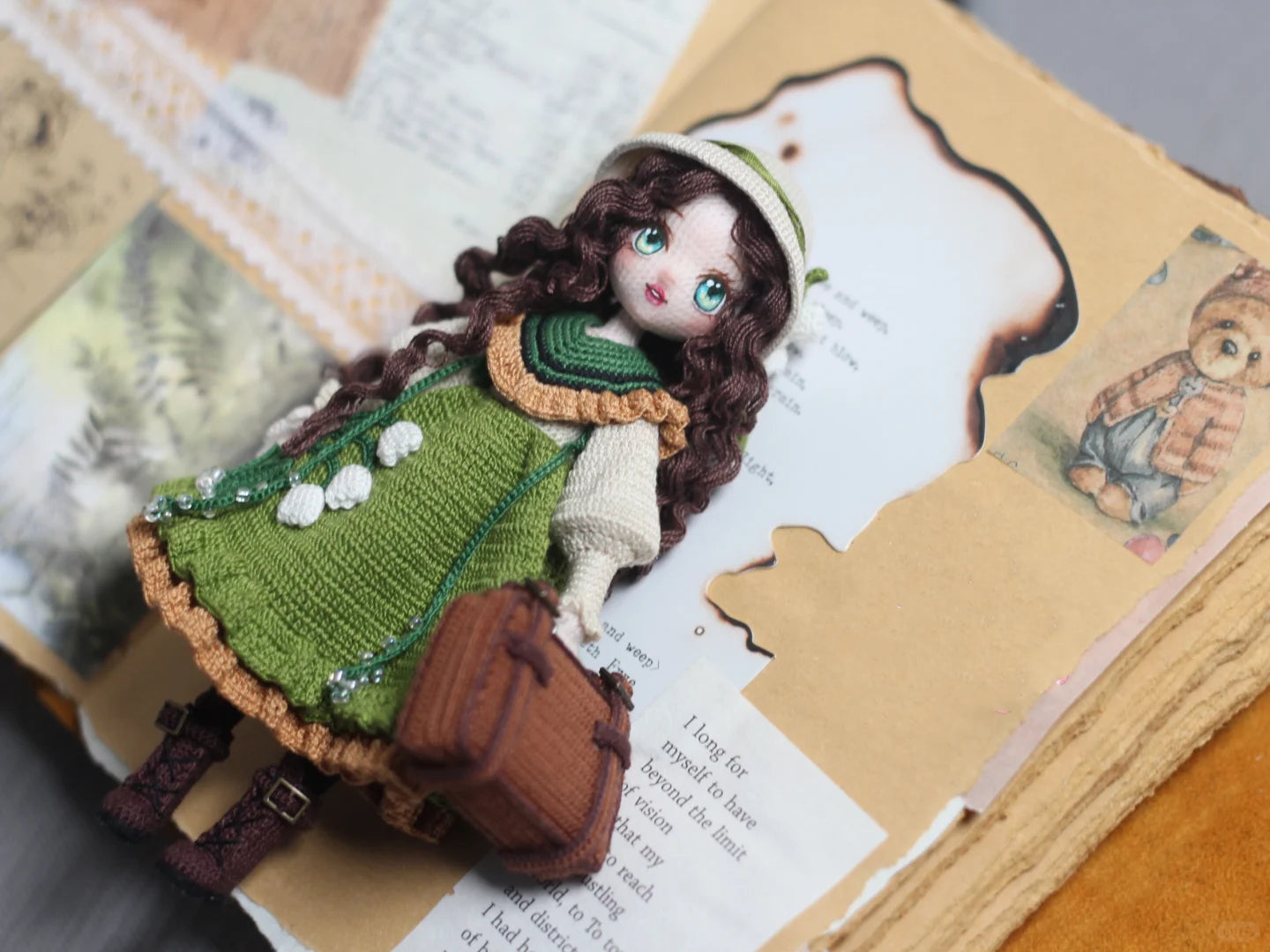Amigurumi Crochet Doll Pattern, Doll PIA, pdf