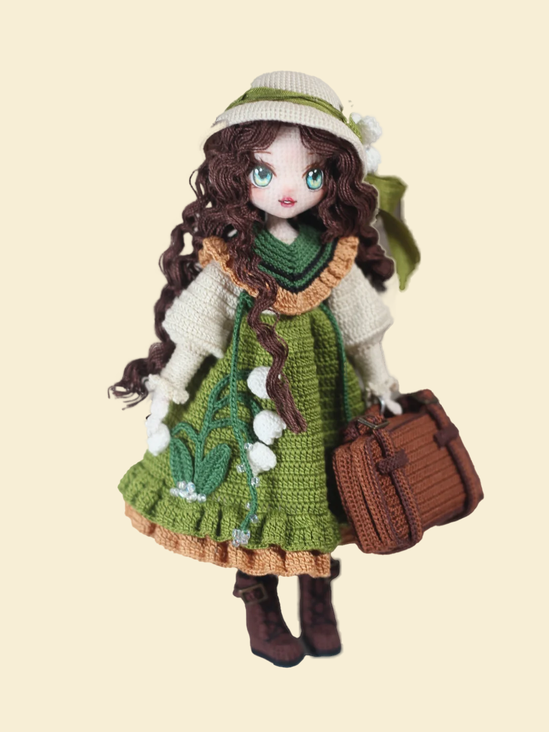 Amigurumi Crochet Doll Pattern, Doll PIA, pdf